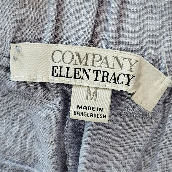 Ellen Tracy Company 100% Linen Shorts Womens Size M Chambray ECMS77026 Blue - Picture 3 of 5